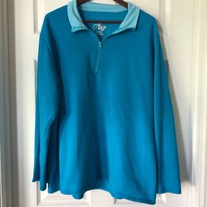 Just My Size Blue 3/4 Zip Pullover, Size 3X